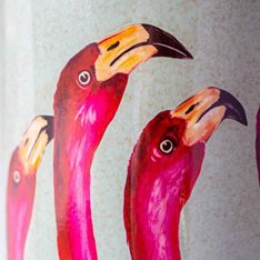 Pink Flamingo Ceramic Lamp with Shade Image