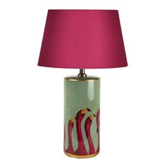 Pink Flamingo Ceramic Lamp with Shade Image