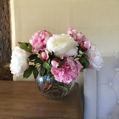 Pink Open Peony Stem Image