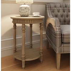Pitville Round Wood Side Table  Image