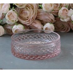 Powder Pink Glass Soap Dish Image