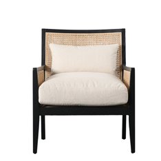 Raffles Cane and Black Armchair Image