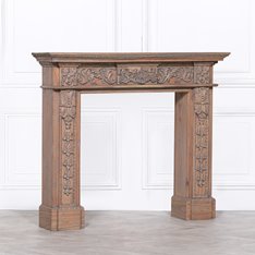 Reclaimed Carved Wood Fire Surround Image