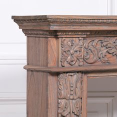 Reclaimed Carved Wood Fire Surround Image