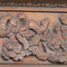 Reclaimed Carved Wood Fire Surround Image