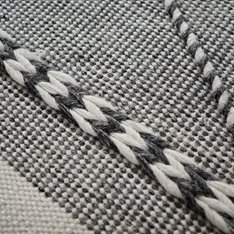 Recycled Grey and White woven Outdoor Rug Image