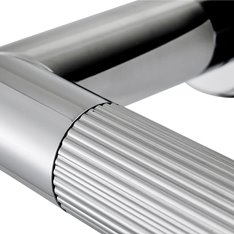 Reeded Electric Single Towel Rail Image