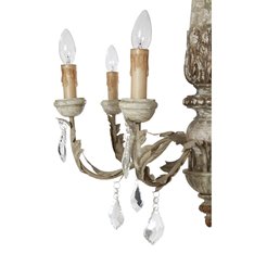 Rococo Washed 6 Arm Chandelier Image