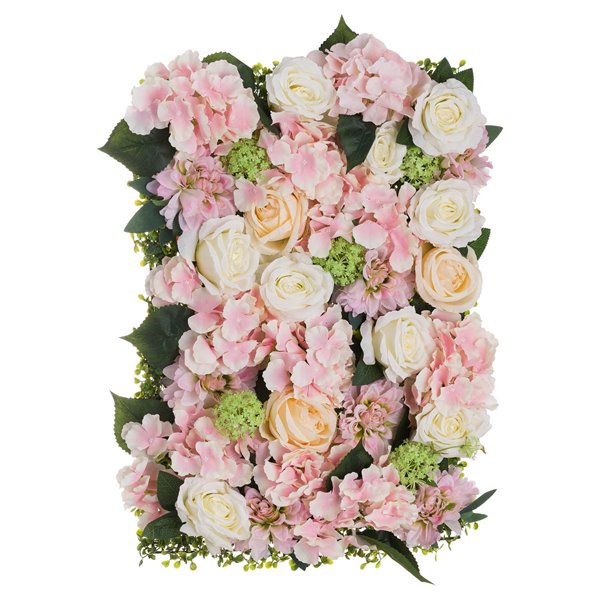 Rose and Hydrangea Flower Wall Panel 