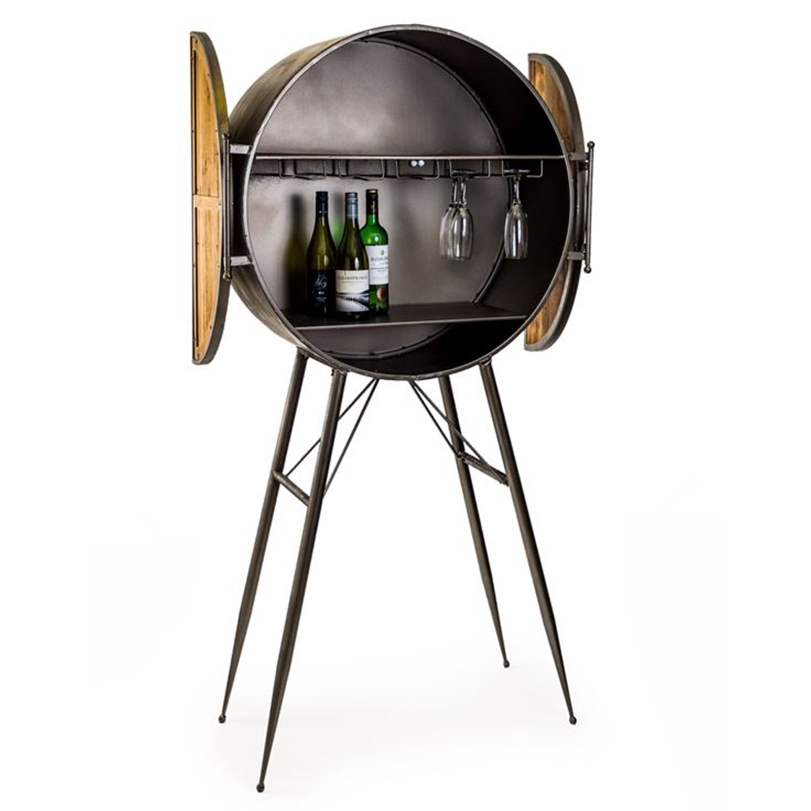 Round Steampunk Cocktail Cabinet Image