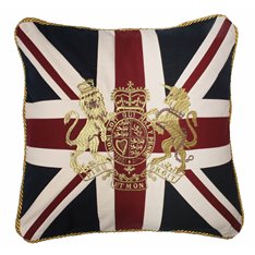 Royal Crest on Union Jack Cushion Image