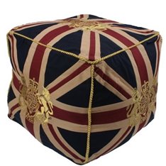 Royal Crest Union Jack Pouffe Image