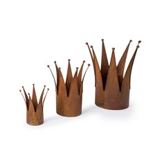 Rusted Crown Planters (set of 3) Image
