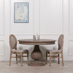 Rustic Acorn Base 120cm Dining Table Image