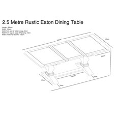 Rustic Eaton Dining Table 2.5 Metre Image