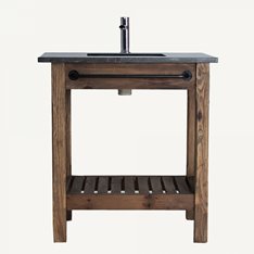 Rustic Stone Top Single Vanity Unit  Image