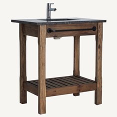 Rustic Stone Top Single Vanity Unit  Image