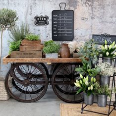 Rustic Wooden Cart Display Table  Image