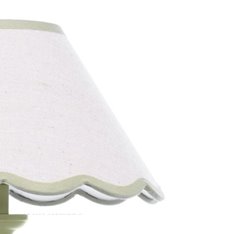 Sage Green Lamp with Scallop Shade Image