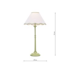 Sage Green Lamp with Scallop Shade Image