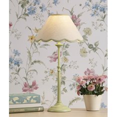 Sage Green Lamp with Scallop Shade Image