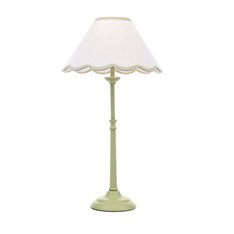 Sage Green Lamp with Scallop Shade Image