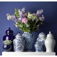 White Ceramic Ginger Jar  Image