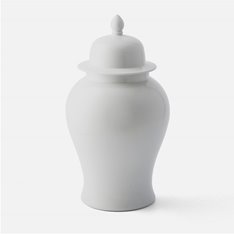 White Ceramic Ginger Jar  Image