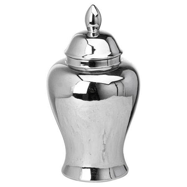 Silver Chrome Ginger Jar 