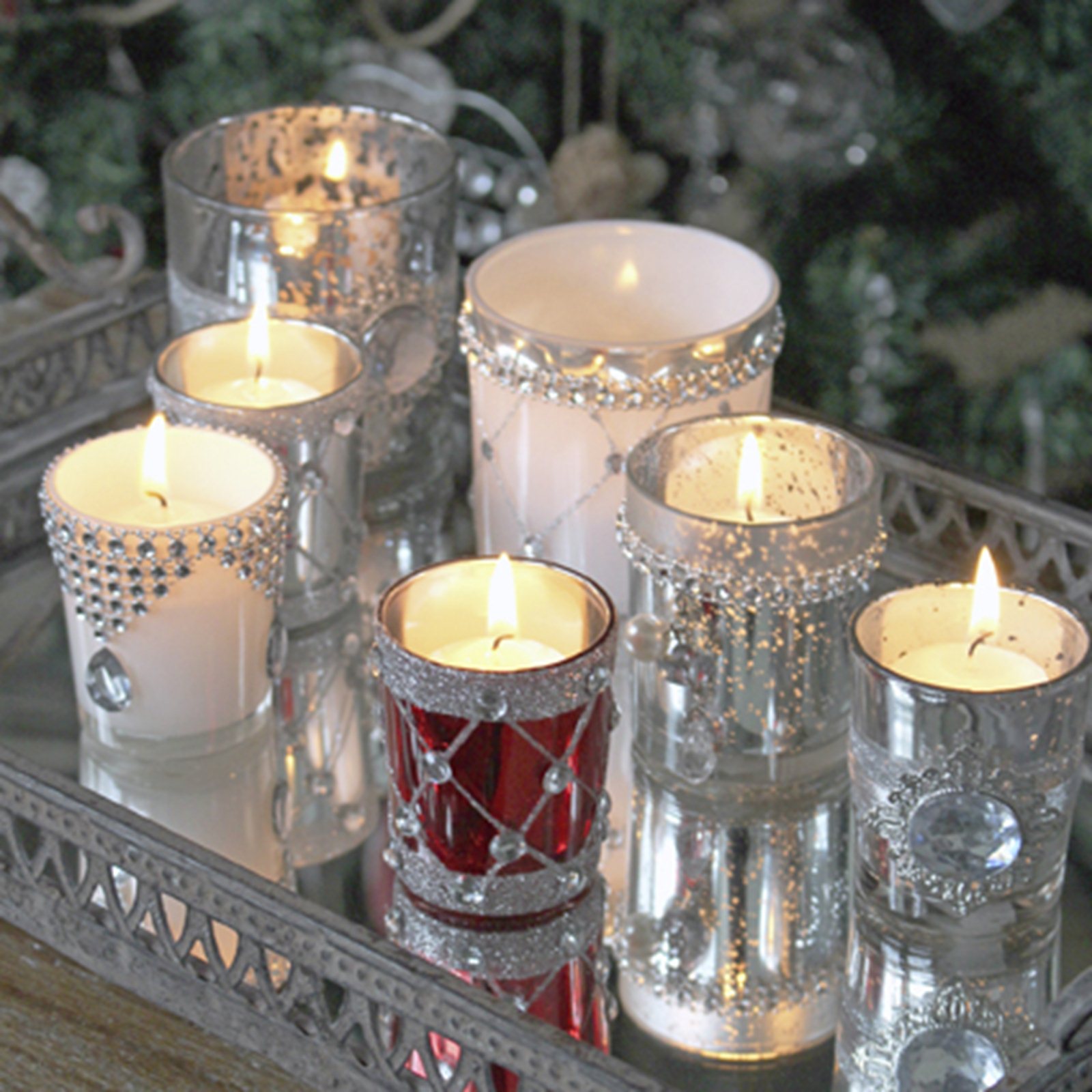 Pair Jewel candle Holder Image