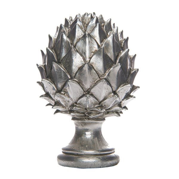 Silver Pine Cone Finial