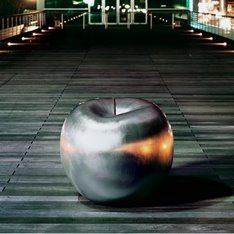 Silver Plated Apple Sculpture Image
