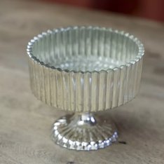 Silver Ribbed Sweet Bowl Image