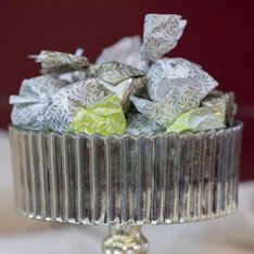 Silver Ribbed Sweet Bowl Image