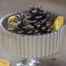 Silver Ribbed Sweet Bowl Image