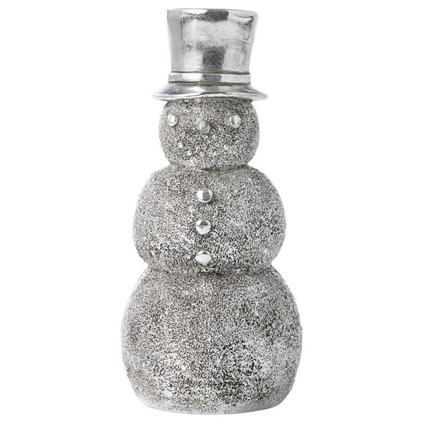 Silver Standing Snowman