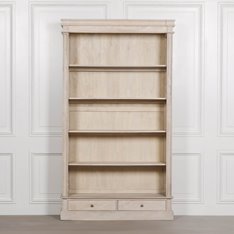 Single Pale Wooden Bookcase with drawers Image