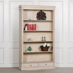 Single Pale Wooden Bookcase with drawers Image