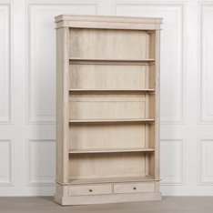 Single Pale Wooden Bookcase with drawers Image