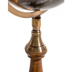 Small Antique Black Globe on Brass Stand Image