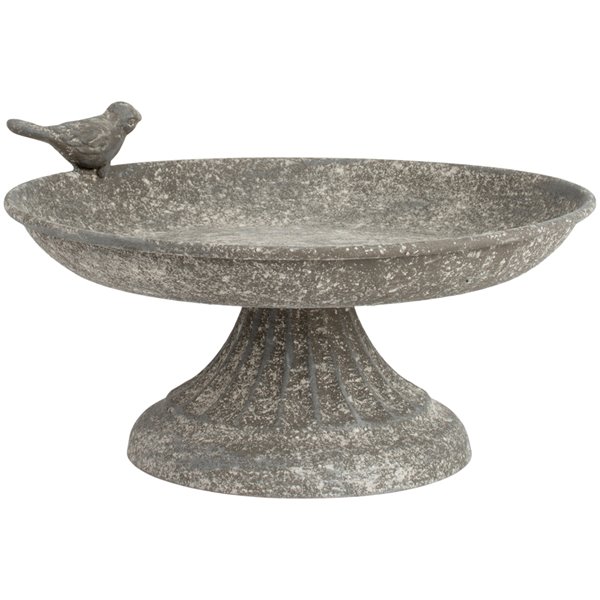 Small Grey Metal Birdfeeder