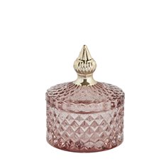 Small Pale Pink Glass storage Jar Image
