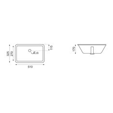 Small Rectangular Under Counter Basin Image