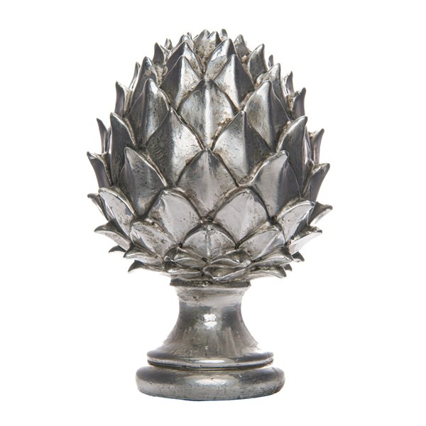 Small Silver Pine Cone Finial