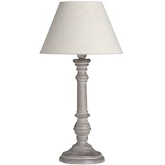 Small Washed Wooded Table Lamp