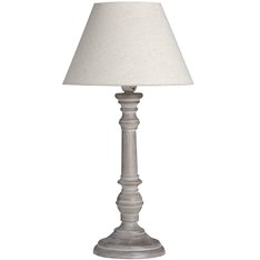 Small Washed Wooded Table Lamp Image