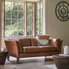 Soft Brown Leather 2 Seater Sofa Image