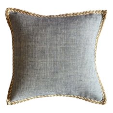 Soho Blue Grey Braided Edge cushion Image