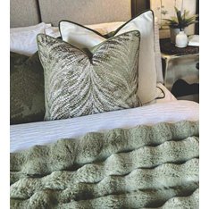 Soho Faux Fur Throw - Olive Image