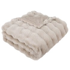 Soho Faux Fur Throw - Pale Beige Image